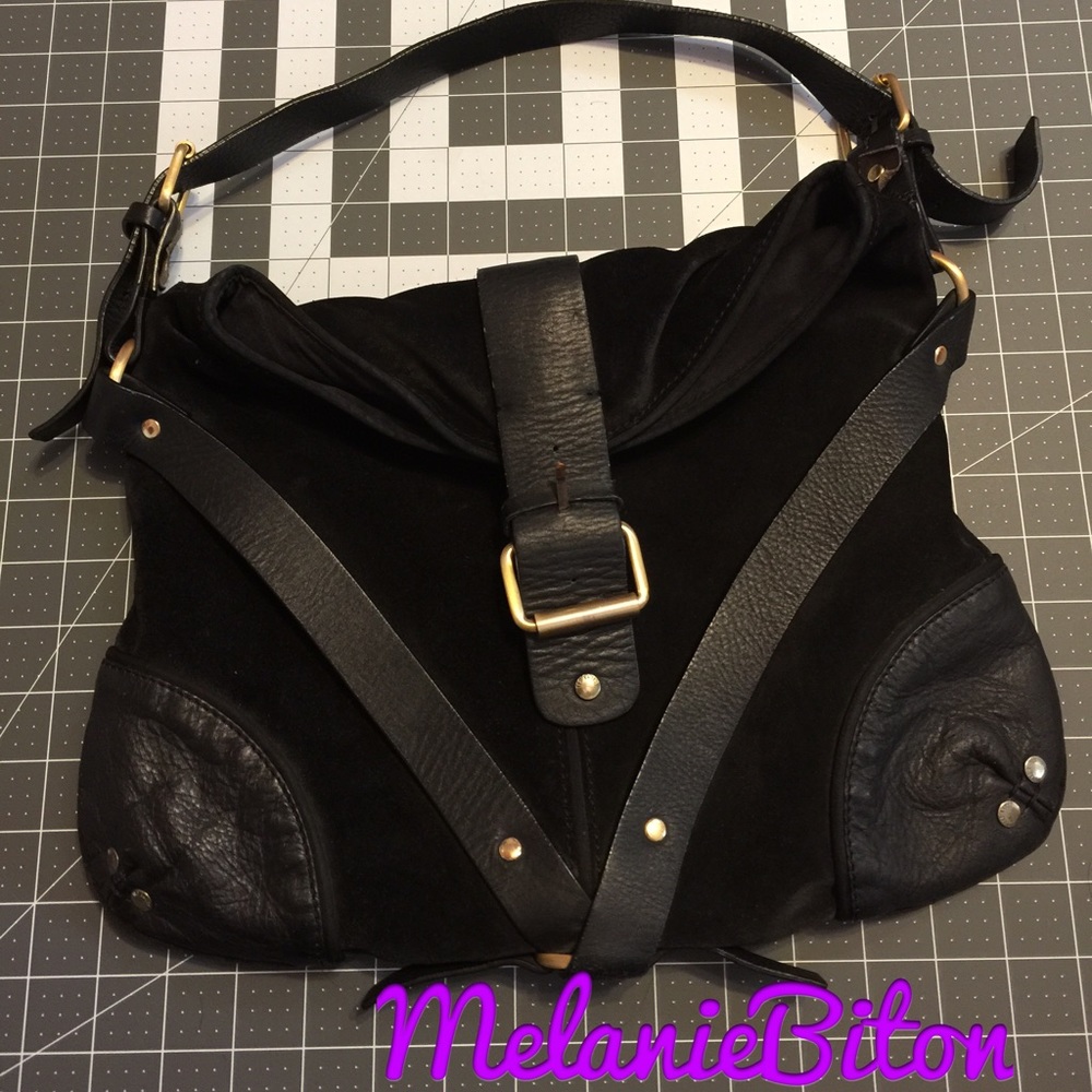 COPY - Ted Baker black leather and suede purse $50